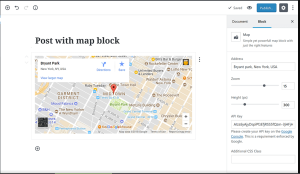 Google Maps Gutenberg Block