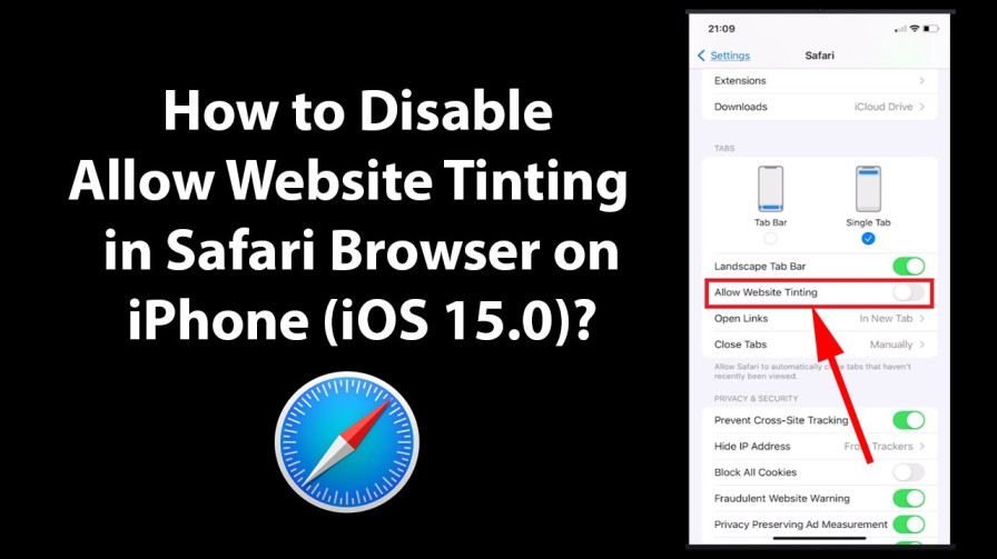 How to Enable or Disable Website Tinting in Safari